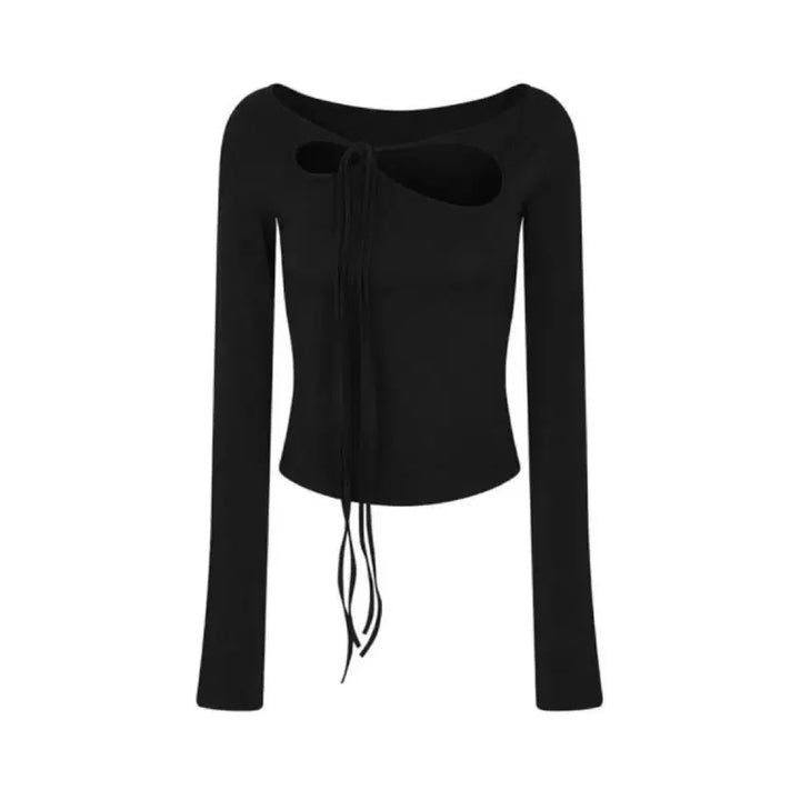 [BUNJANG] Pain or Pleasure Orchid Top (Black) / 페인오어플레져 orchid top (Black)