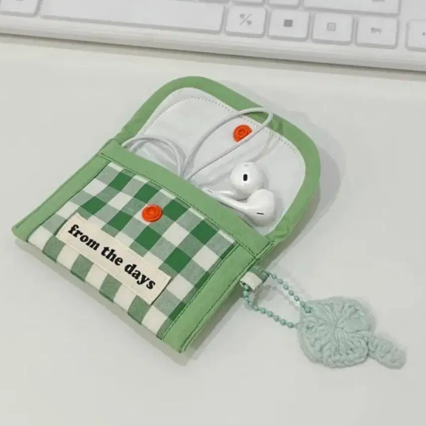 [BUNJANG] From the Days Green Check Card Holder / 프롬더데이즈 체크 카드지갑