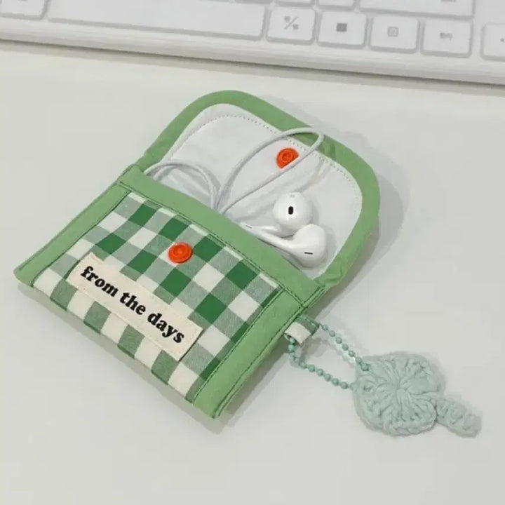 [BUNJANG] From the Days Green Check Card Holder / 프롬더데이즈 체크 카드지갑