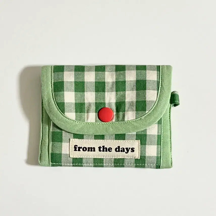 [BUNJANG] From the Days Green Check Card Holder / 프롬더데이즈 체크 카드지갑