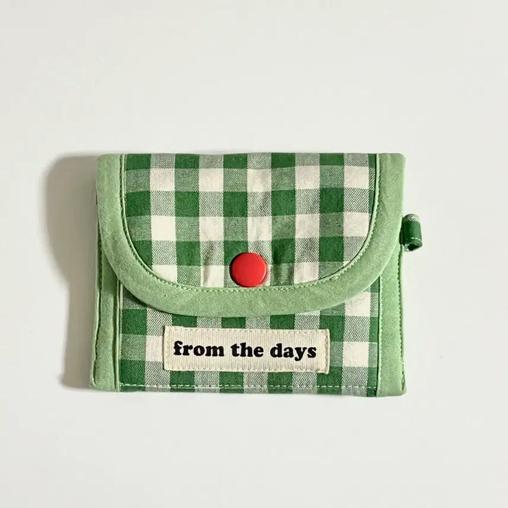 [BUNJANG] From the Days Green Check Card Holder / 프롬더데이즈 체크 카드지갑