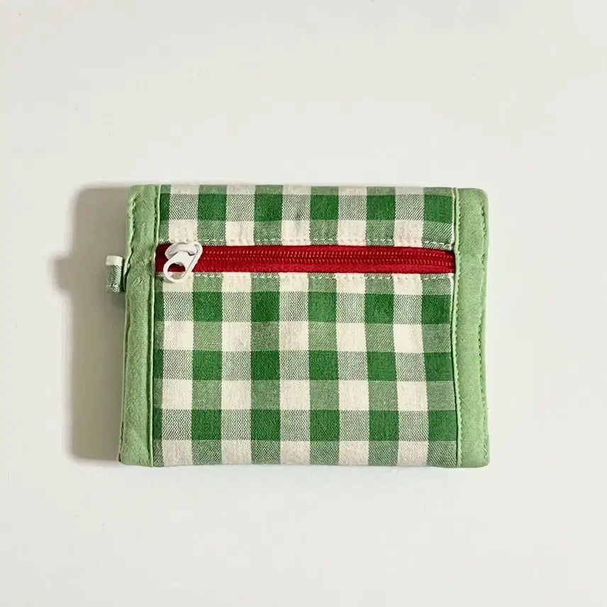 [BUNJANG] From the Days Green Check Card Holder / 프롬더데이즈 체크 카드지갑