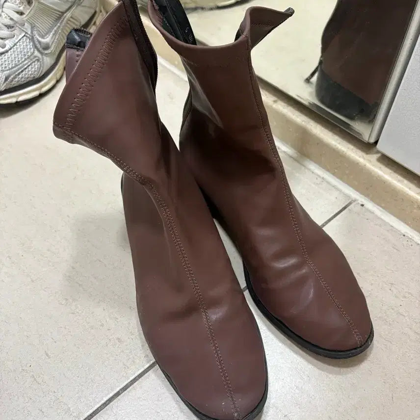 [BUNJANG] Brown Ankle Boots / 브라운 앵클 부츠 234-240