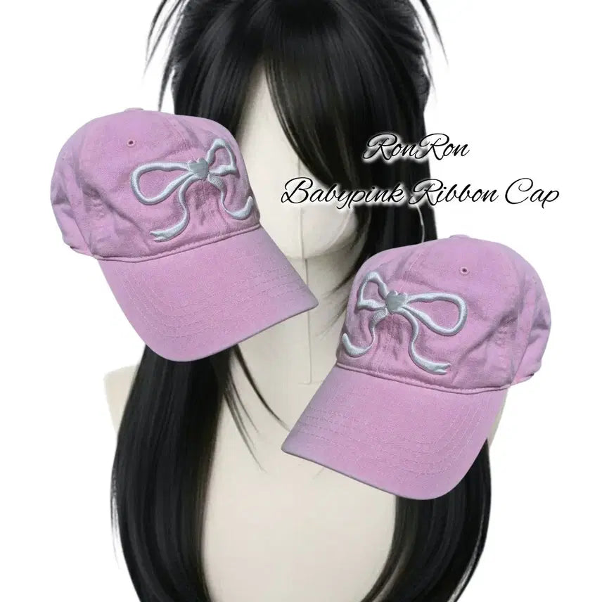 [BUNJANG] RonRon Babypink Ribbon Cap / RonRon