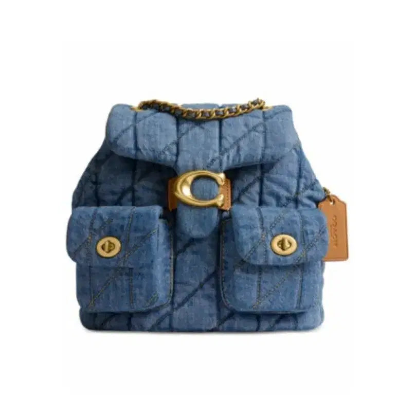 [BUNJANG] Coach Quilted Leather Backpack Black (Sealed) / 코치 퀼팅 가죽 백팩 블랙 미개봉 정품