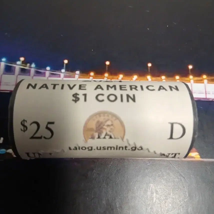 [BUNJANG] US Sacagawea 1 Dollar Coin Roll (25 Coins) / 미국 1달러 사카주위아 25개 롤 동전
