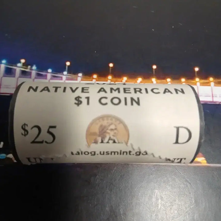 [BUNJANG] US Sacagawea 1 Dollar Coin Roll (25 Coins) / 미국 1달러 사카주위아 25개 롤 동전