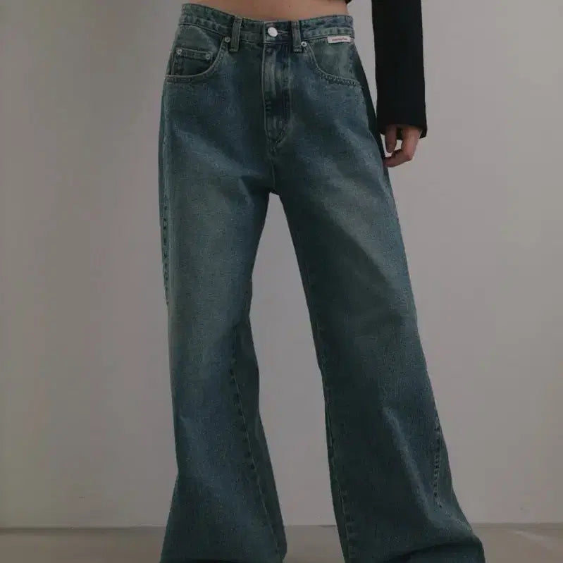 [BUNJANG] Overdue Flare Vintage Wide Fit Denim M / 지젤착용)하루할인!오버듀플레어vintage wide fit denim M