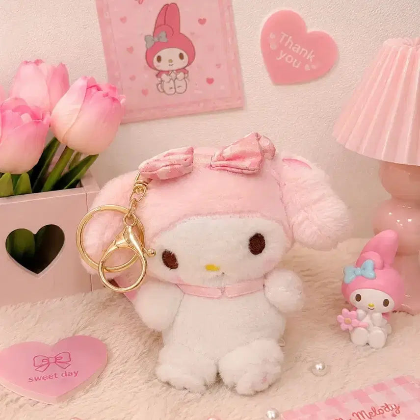 [BUNJANG] My Melody Cherry Blossom Doll Keyring / 신상 산리오 벚꽃마멜 미니 인형 키링 가방고리