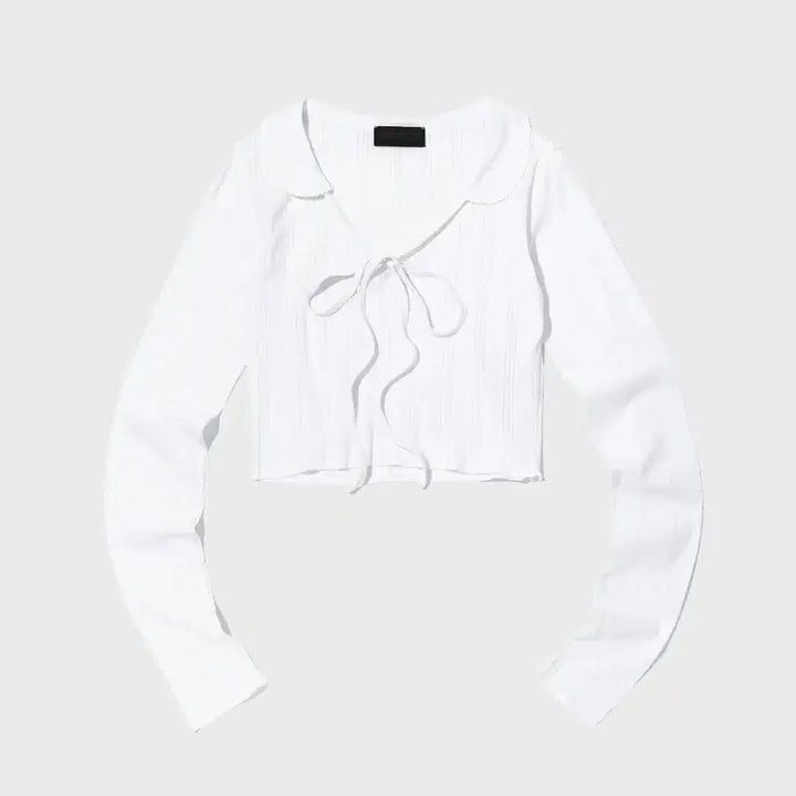 [BUNJANG] Youhee Eyelet Long Sleeve White Top / 유희 eyelet long sleeve white