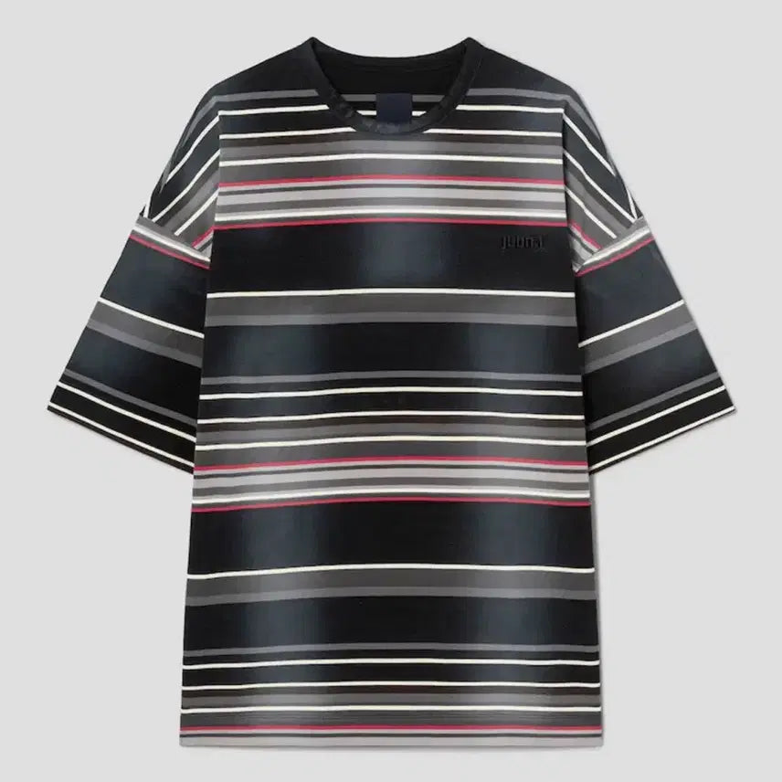[BUNJANG] Juun.J Vintage Multi Stripe Short Sleeve T-Shirt / 준지 빈티지 멀티 스트라이프 숏슬리브 - 애쉬