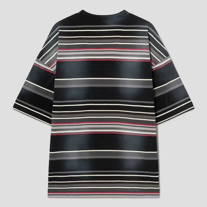 [BUNJANG] Juun.J Vintage Multi Stripe Short Sleeve T-Shirt / 준지 빈티지 멀티 스트라이프 숏슬리브 - 애쉬