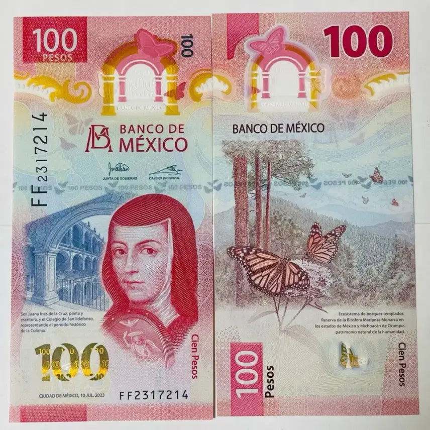 [BUNJANG] Mexico 100 Pesos Polymer Banknote 2023 Uncirculated / 멕시코 2023 100 페소 폴리머 / 완전미사용