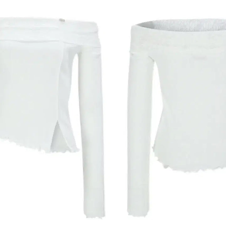 [SOLD OUT] 아이토브서울 lace off-shoulder top white