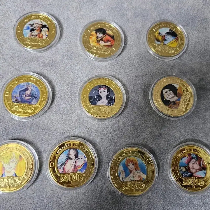 [BUNJANG] One Piece Character Coin Set (10 Pieces) / 원피스 캐릭터굿즈 세트 일괄