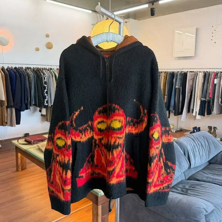 [BUNJANG] Supreme 24SS Toy Machine Zip-Up Hoodie Sweater / 슈프림 24SS 토이머신 집업 후드 스웨터