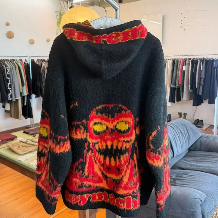 [BUNJANG] Supreme 24SS Toy Machine Zip-Up Hoodie Sweater / 슈프림 24SS 토이머신 집업 후드 스웨터