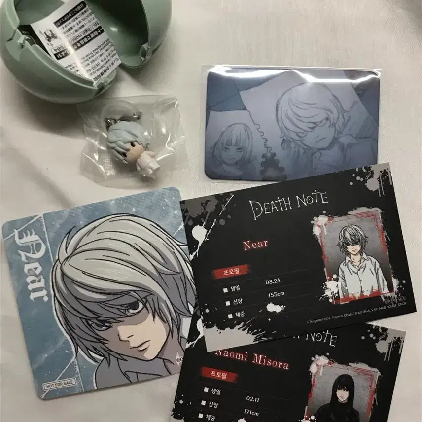 [BUNJANG] Death Note Near Bundle Set / 데스노트 니아 투니크 굿즈 일괄 (메지루시, 컵 코스터 특전, 프로필카드