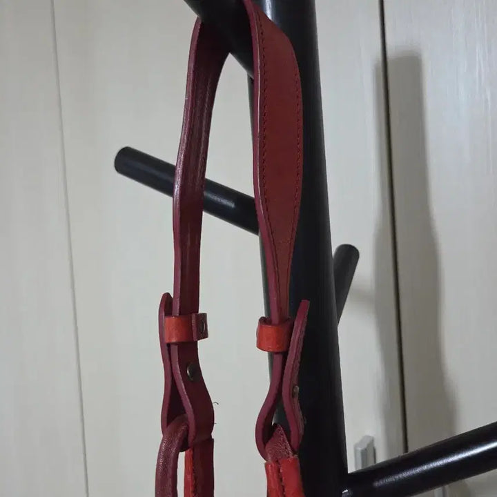 [BUNJANG] YURT Leather Bucket Bag - Red Shoulder Bag / 유르트 가죽 버킷백 레드 숄더백