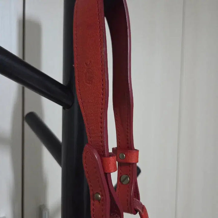 [BUNJANG] YURT Leather Bucket Bag - Red Shoulder Bag / 유르트 가죽 버킷백 레드 숄더백