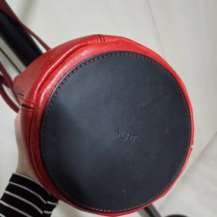 [BUNJANG] YURT Leather Bucket Bag - Red Shoulder Bag / 유르트 가죽 버킷백 레드 숄더백