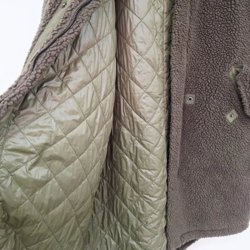 [BUNJANG] National Geographic Lapus Fleece Boucle Jumper Jacket (Khaki, Size 100) / 내셔널지오그래픽 라푸스 플리스 부클 점퍼 후리스 자켓 공용 100 카키