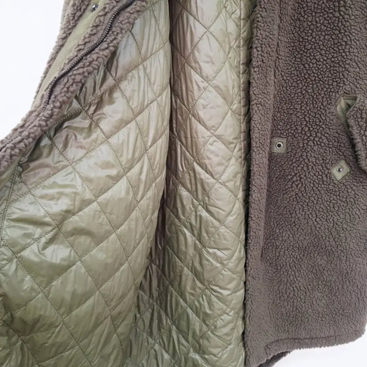 [BUNJANG] National Geographic Lapus Fleece Boucle Jumper Jacket (Khaki, Size 100) / 내셔널지오그래픽 라푸스 플리스 부클 점퍼 후리스 자켓 공용 100 카키