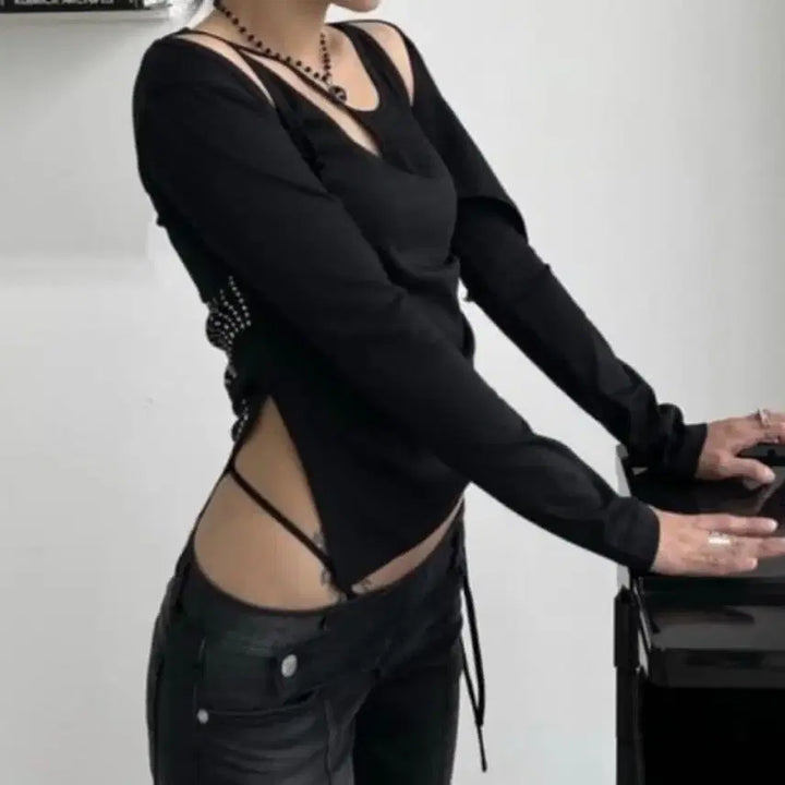 [BUNJANG] CASICO Bolero Tank Top Set Black / 카시코 볼레로 나시 세트 블랙