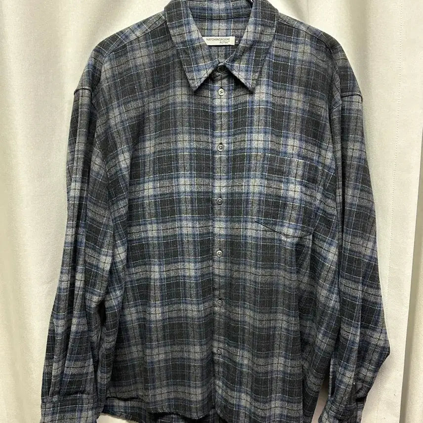 [BUNJANG] Hatching Room Al-yak Wool Checkered Shirt / [새상품]해칭룸 알약 울 체크 셔츠