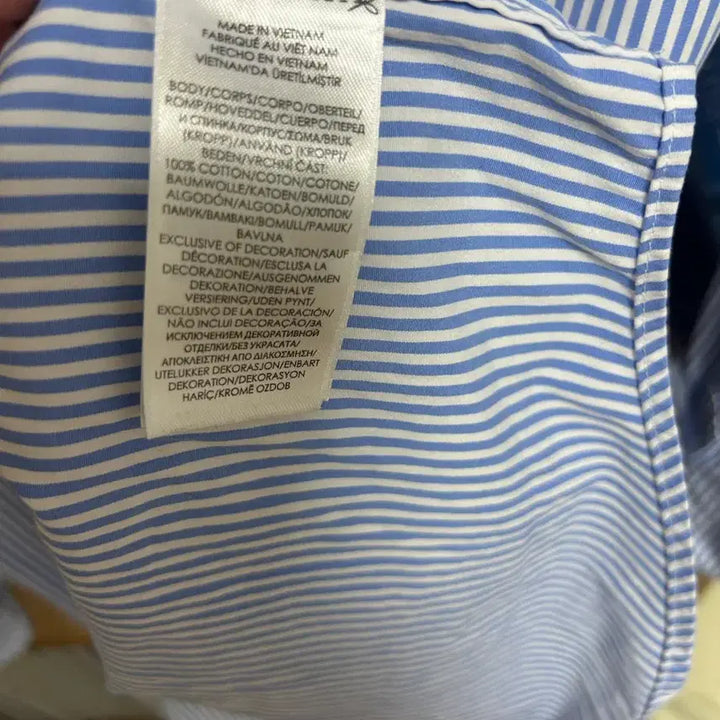 [BUNJANG] Polo Ralph Lauren Sky Blue Striped Shirt / [정품QR] 폴로 랄프로렌 하늘색 스트라이프 셔츠 95~100