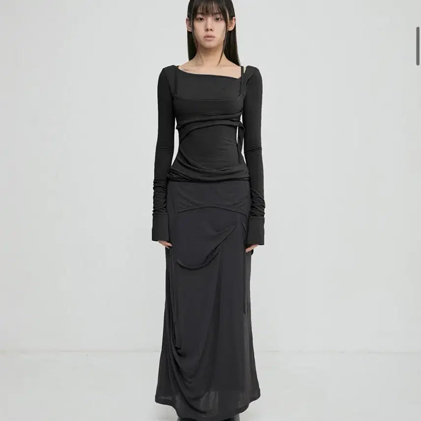 [BUNJANG] 할인!플레어업 Layered Bustier Long Sleeve blac / 할인!플레어업 Layered Bustier Long Sleeve blac