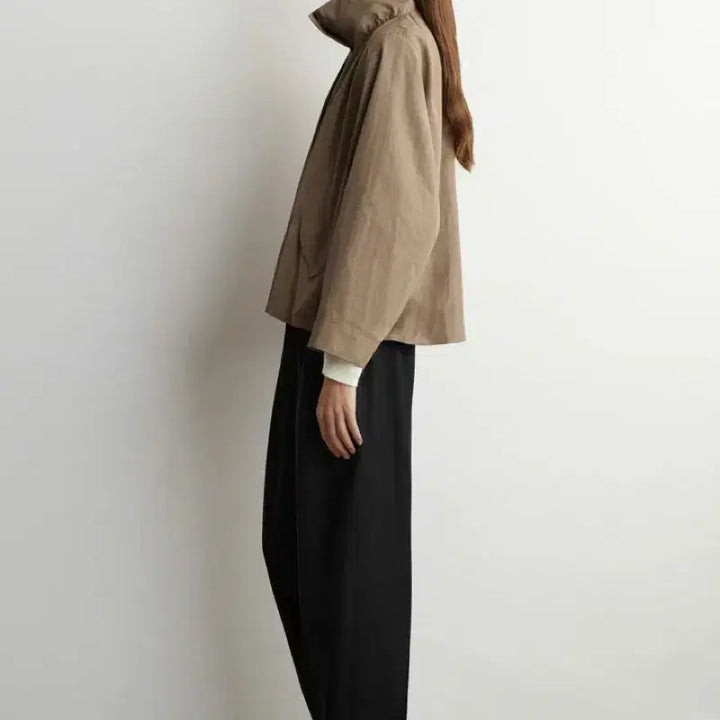 [BUNJANG] COS Nylon Funnel Neck Jacket Beige S / COS 나일론 퍼널넥 재킷 베이지 S