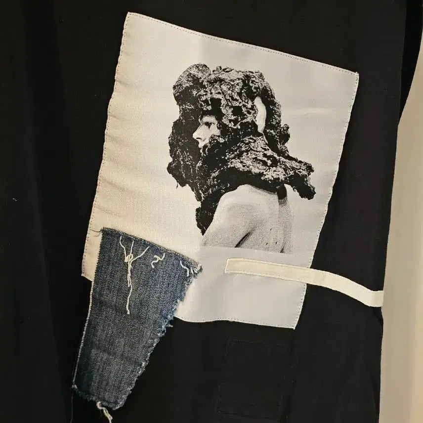 [BUNJANG] Rick Owens DRKSHDW Black Graphic Patch T-shirt / 릭오웬스 다크쉐도우 블랙 그래픽 패치 반팔티
