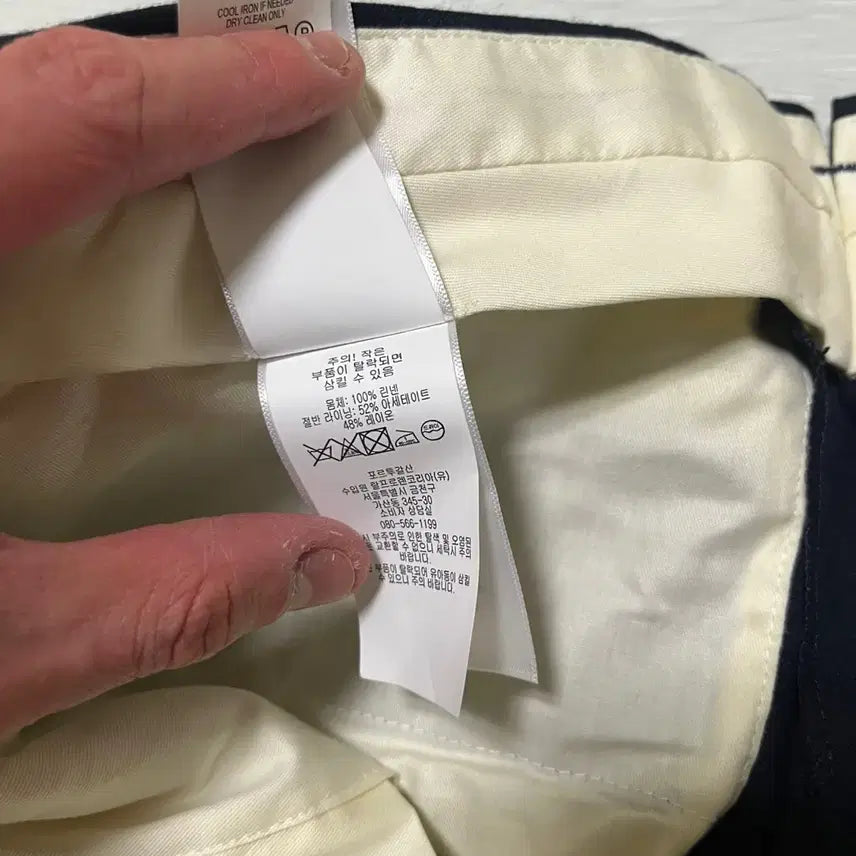 [BUNJANG] Polo Ralph Lauren Linen Trousers Dark Navy 34 / 폴로 랄프로렌 린넨 트라우저 다크 네이비 34사이즈