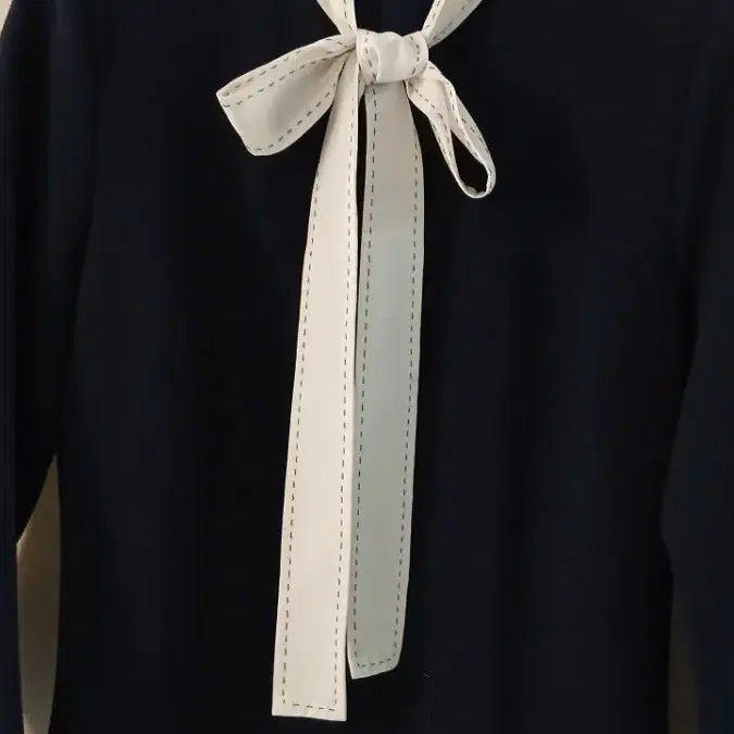 [BUNJANG] Sandro Navy Ribbon Dress / 산드로 네이비 리본  원피스