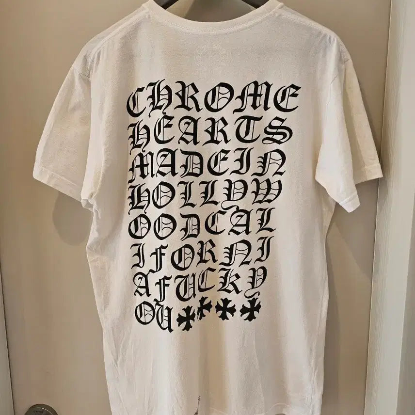 [BUNJANG] Chrome Hearts Horseshoe Lettering T-shirt White L / [정품] 크롬하츠 홀스슈 레터링 반팔 티셔츠 화이트 L