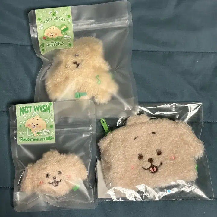 [BUNJANG] NCT WISH Jaehee Puppy Retriever Bundle Set - Fanlight Doll, Pouch, Pocket Wish Doll / 일괄) 엔시티위시 재희 댕트리버 파우치 팬라이트돌키링 포켓위시돌
