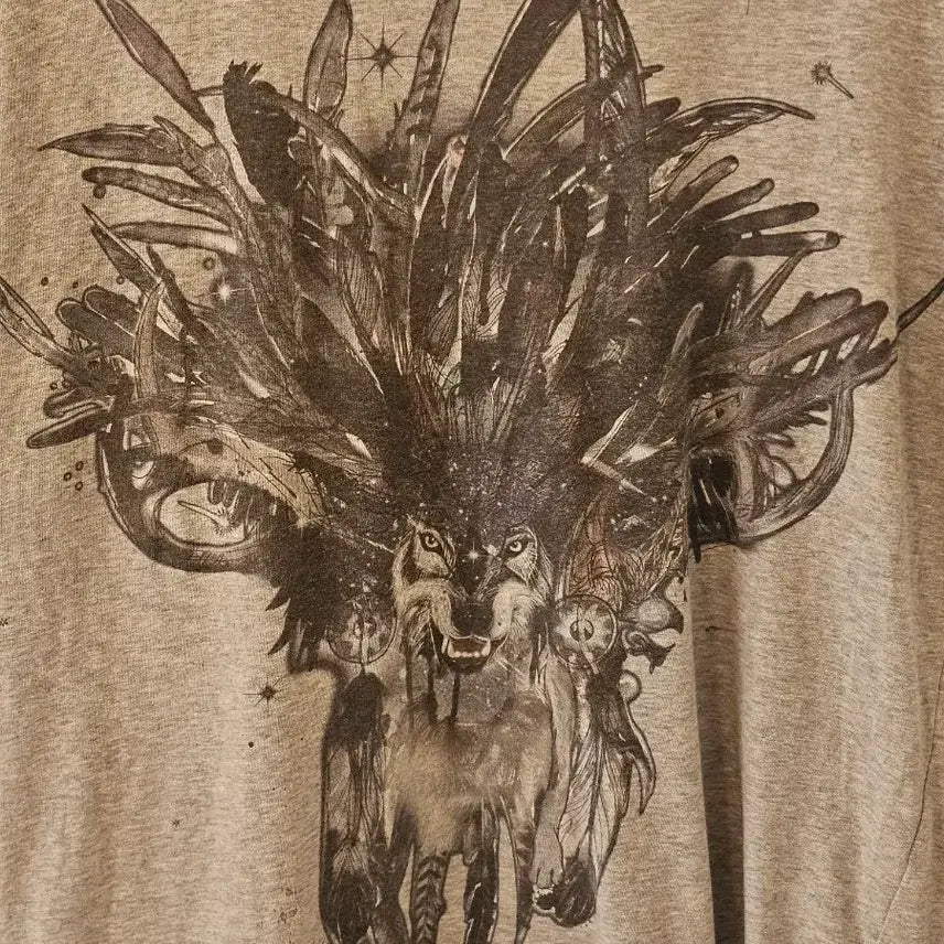 [BUNJANG] Balmain Wolf T-Shirt Gray L / [정품] 발망 2011FW 울프 티셔츠 그레이 L