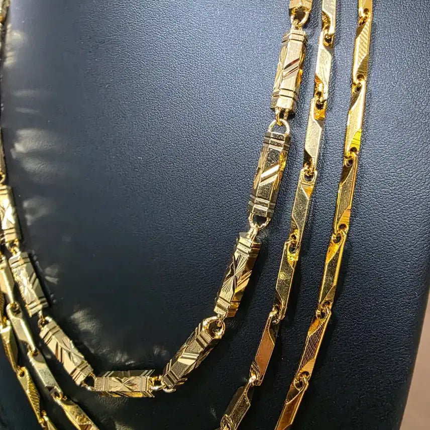 [BUNJANG] Hexagonal Bamboo Necklace (Small/Medium/Large) / 별처럼 빛나는 24K특수압축진공 대나무 목걸이 소/중/대