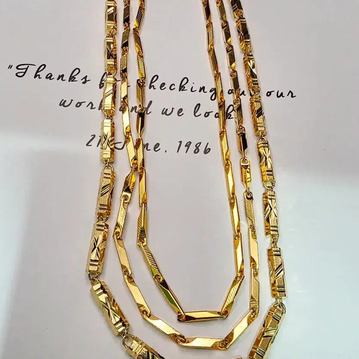 [BUNJANG] Hexagonal Bamboo Necklace (Small/Medium/Large) / 별처럼 빛나는 24K특수압축진공 대나무 목걸이 소/중/대