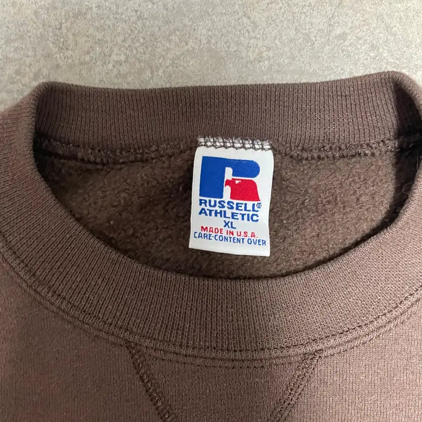 [BUNJANG] Russell USA Mocha Brown Sweatshirt / 90s USA 러셀 RUSSELL 스웻 셔츠 맨투맨 모카 브라운