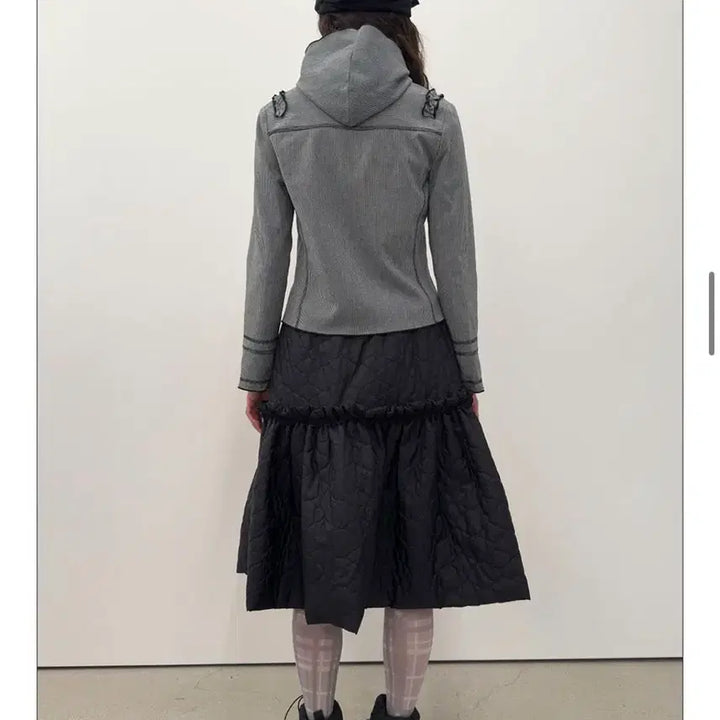 [BUNJANG] Type Service Ruffle Stitch Hoodie Jacket / 타입서비스 러플 스티치 후디 자켓
