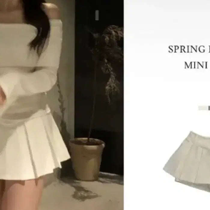 [BUNJANG] Ably Rose Pleated Mini Skirt / 에이블리 로제 플리츠 미니 스커트