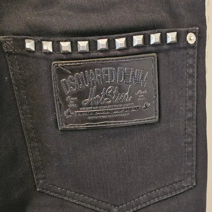 [BUNJANG] Dsquared2 Studded Black Jeans (Size 48) / 디스퀘어드 스터드 블랙진 48사이즈 디퀘 데님