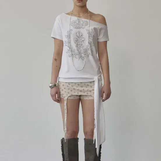 [SOLD OUT] 스컬프터 Chateau Shithole Tie Tee White