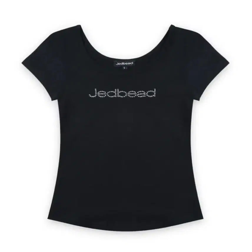 [BUNJANG] ZEDVED T-Shirt Scoop Neck Black / 제드비드 쥬얼리 스쿱티 반팔티