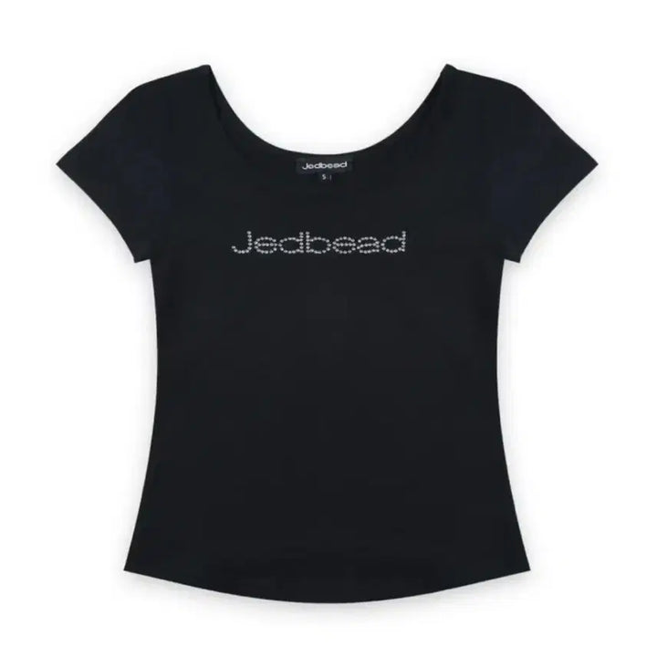[BUNJANG] ZEDVED T-Shirt Scoop Neck Black / 제드비드 쥬얼리 스쿱티 반팔티