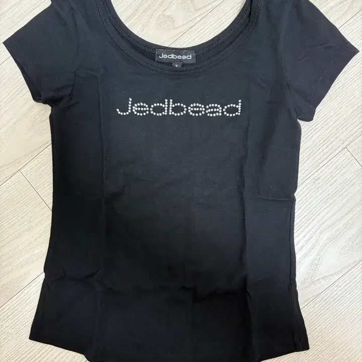 [BUNJANG] ZEDVED T-Shirt Scoop Neck Black / 제드비드 쥬얼리 스쿱티 반팔티