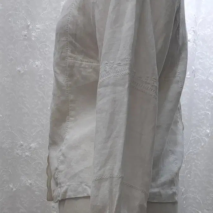 [BUNJANG] Linen Blend Blouse / 면마 블라우스  free