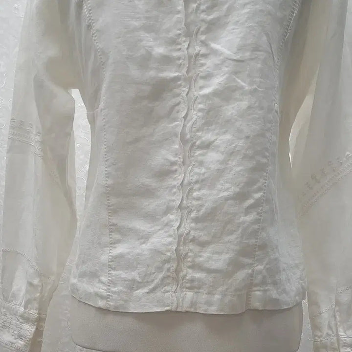 [BUNJANG] Linen Blend Blouse / 면마 블라우스  free